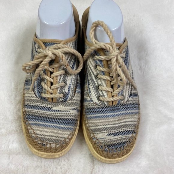 Ugg Women's Eyan II Serape Blue Lace Up Sneakers Size 8 - Picture 2 of 13